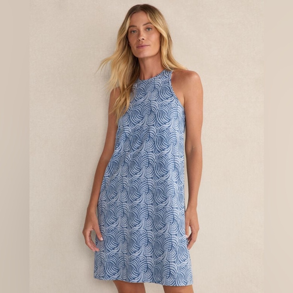 NWT Haven Well Within Organic Cotton Jersey Abstract Wave Racerback Chemise  XL